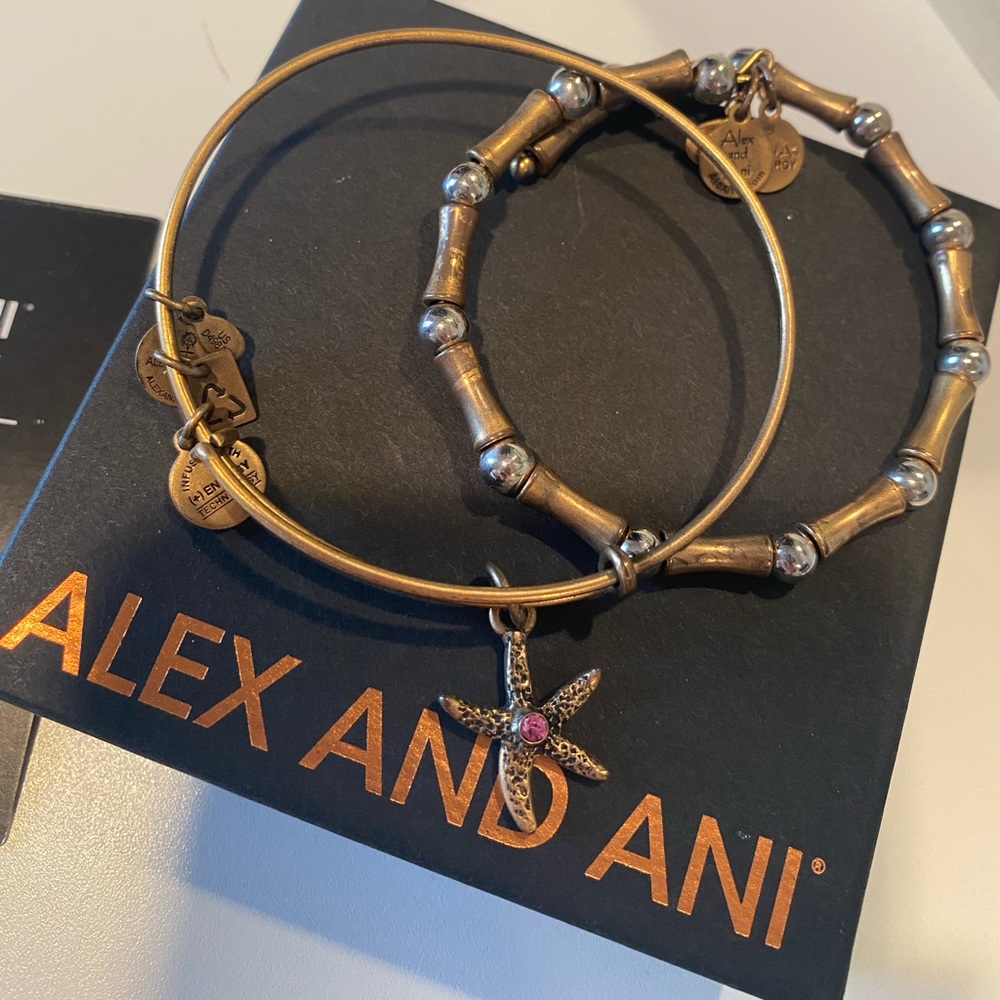 Alex And Ani Starfish & Bamboo Bracelets